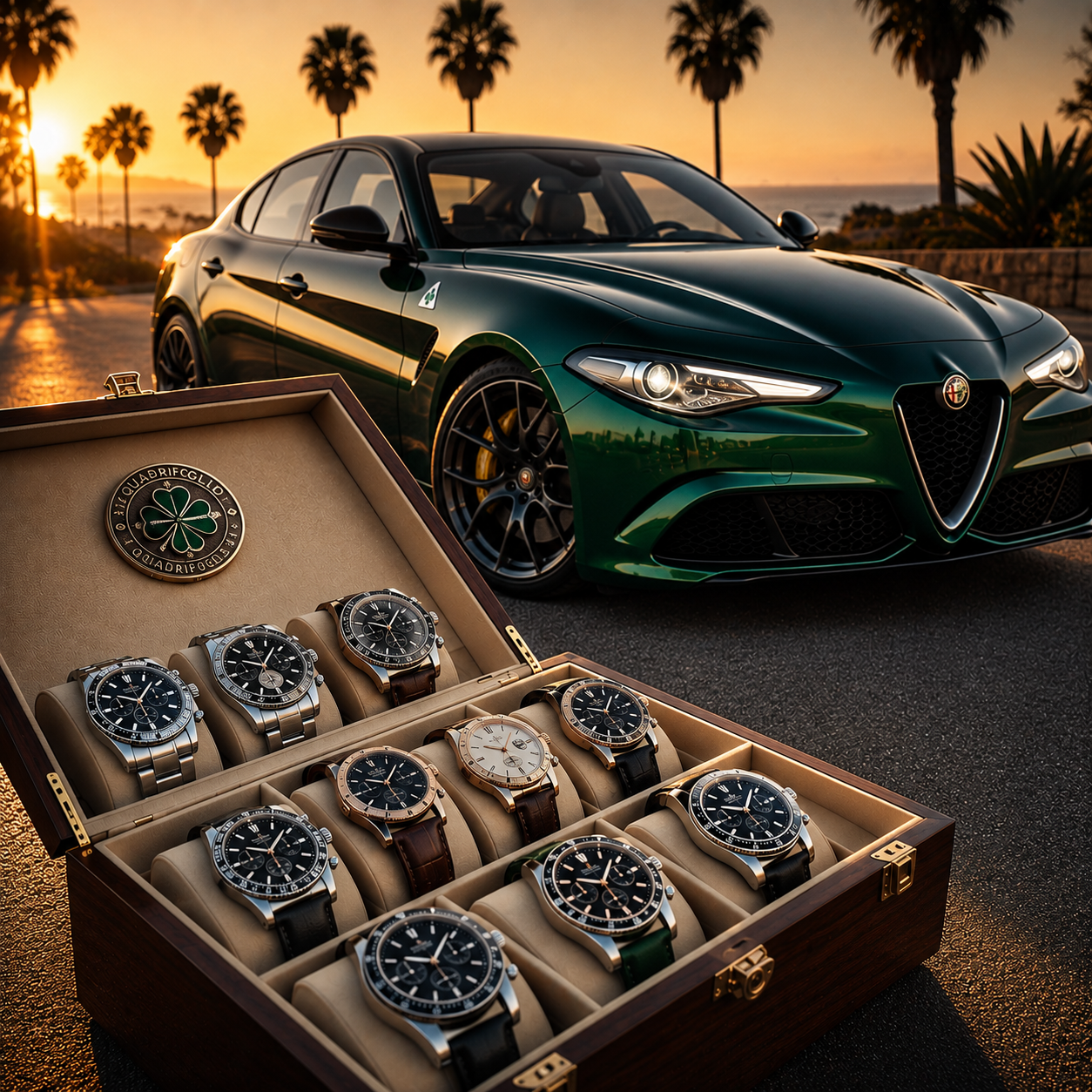 Luxury wacthes for Alfa Romeo Giulia Quadrifoglio