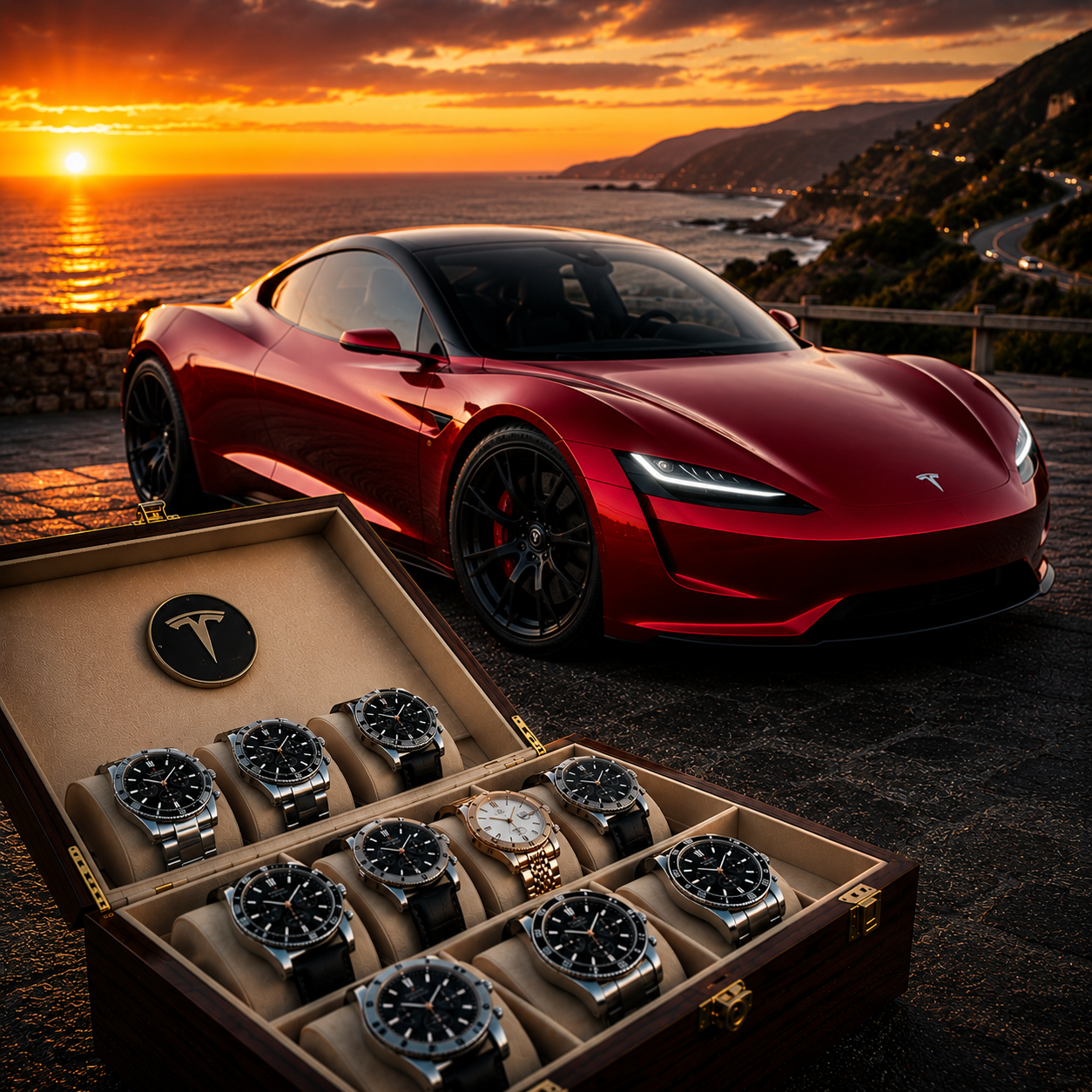 Luxury wacthes for Tesla Roadster