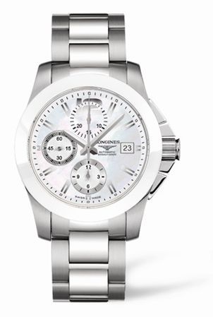 Conquest Chronograph White Ceramic Bracelet