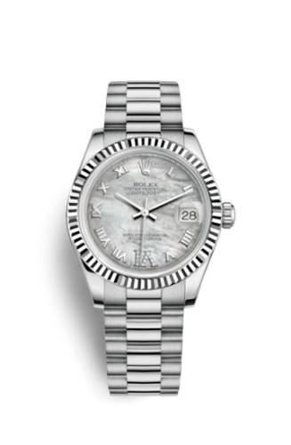 Datejust 31 White Gold Fluted 