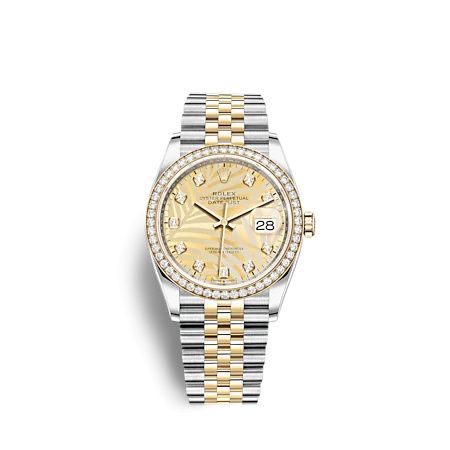Datejust 36 Stainless Steel  - Yellow Gold - Diamond 