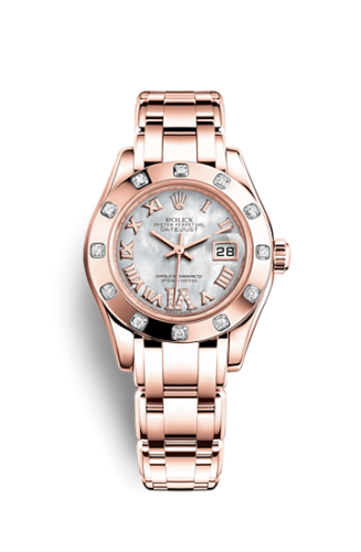 Rolex - Datejust Pearlmaster 29 Everose 12 Diamond Mother of Pearl Roman