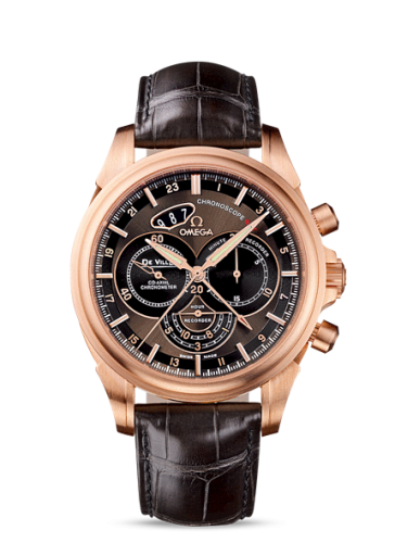 De Ville Co-Axial 44 Chronoscope GMT Red Gold 