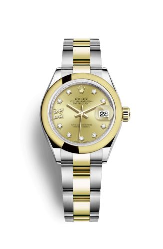 Lady-Datejust 28 Rolesor Yellow Domed 