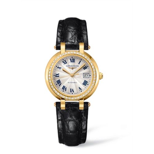  - Longines - PrimaLuna Automatic 30 Yellow Gold Diamond Leather