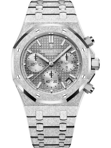 Royal Oak Chronograph 41 Frosted White Gold 