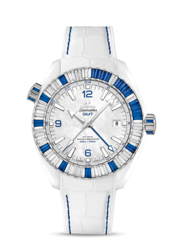 Seamaster Planet Ocean 600M Co-Axial 45.5 Master Chronometer GMT Deep White Sapphire