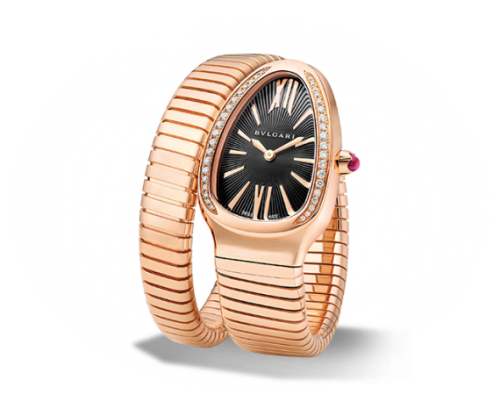 Serpenti Tubogas Pink Gold Black Diamond