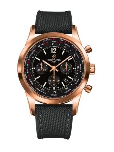 Transocean Chronograph Unitime Pilot Red Gold 