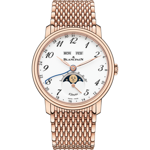 Villeret Quantieme Complet 8 Jours Red Gold 